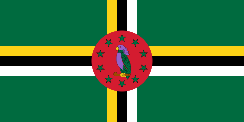 ドミニカ国国旗のRGB・CMYK・カラーコード一覧