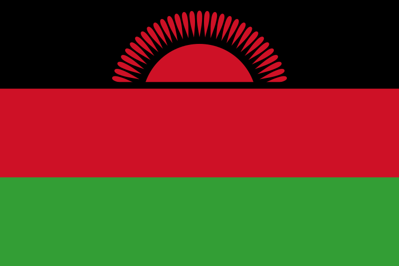 マラウイ国旗のRGB・CMYK・カラーコード一覧