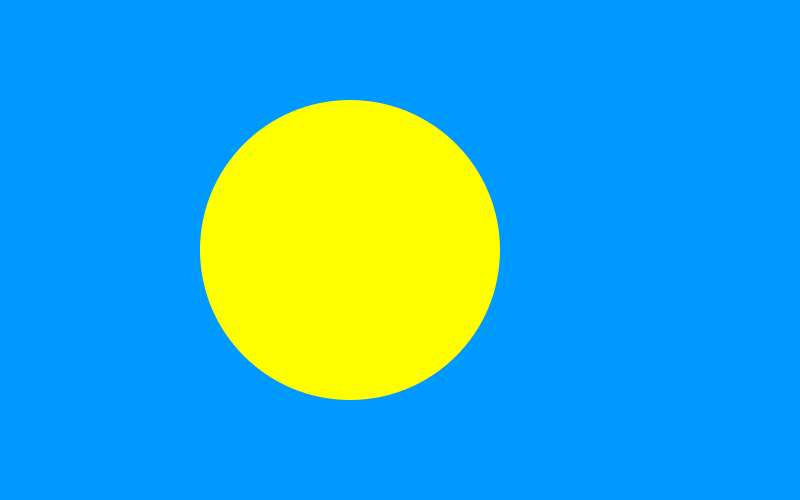 パラオ共和国の国旗